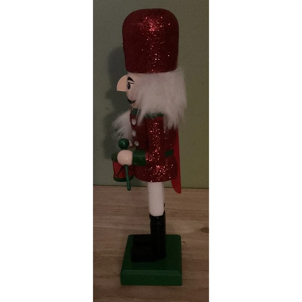 Set Of‎ 3, 10 In Nutcrackers, Red, Green, Light Blue, Drum And Staffs